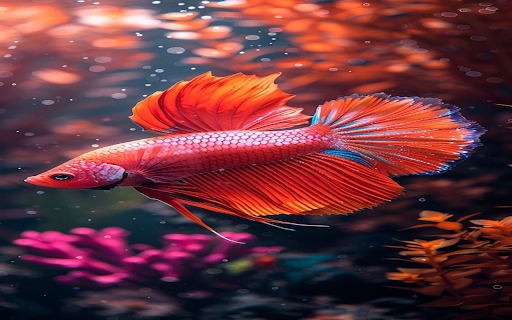 red betta fish wallpaper screenshot 1