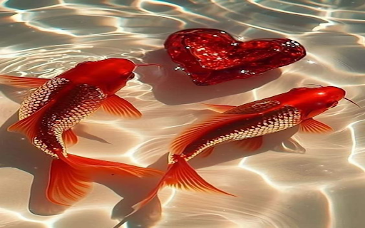 Red fish wallpaper screenshot 1