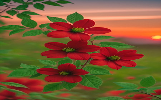 Red Hibiscus Wallpaper screenshot 1