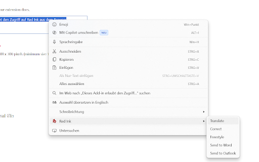 Red Ink Browser Extension screenshot 1