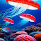 Red jellyfish wallpaper logo