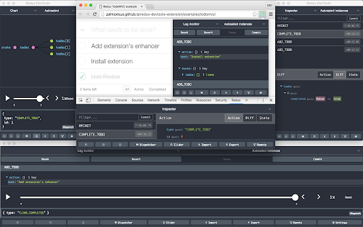 Redux DevTools screenshot 1