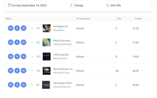 Rehearsal Tracks QuickPlay screenshot 1