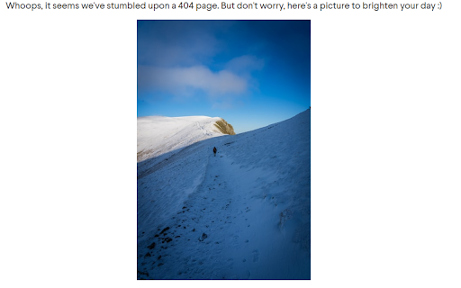 Relaxing 404 page screenshot 1