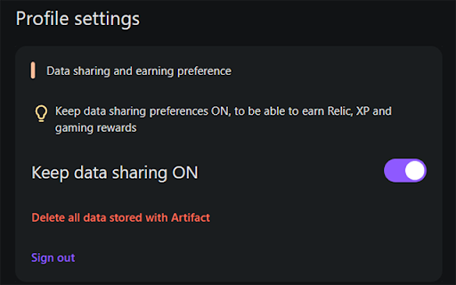 RelicDAO screenshot 1