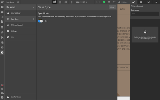 Relume Chrome Extension for Webflow screenshot 1