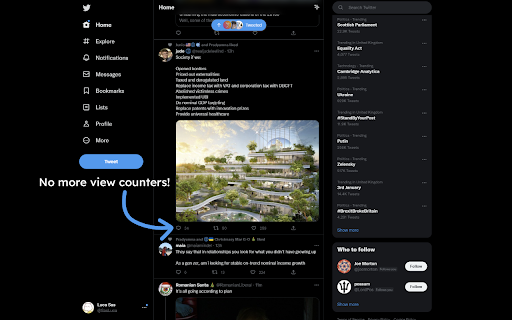 Remove Twitter View Count screenshot 1