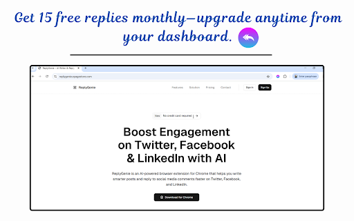 ReplyGenie:AI Reply & Post Assistant screenshot 1
