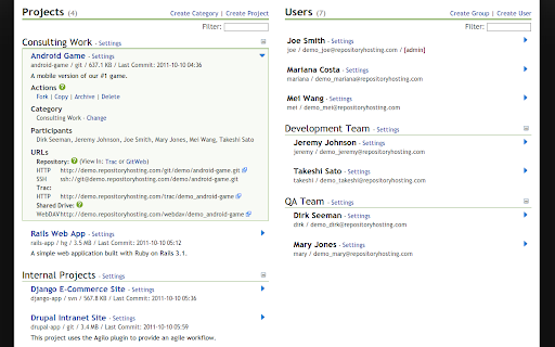 Repository Hosting screenshot 1