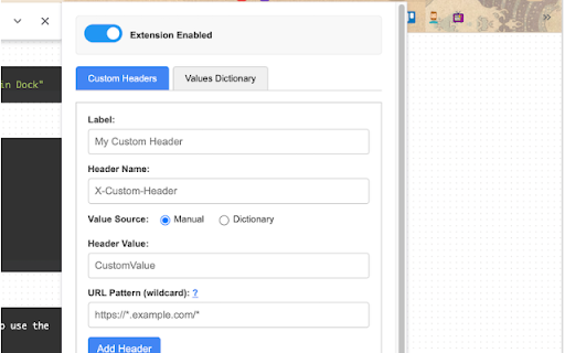 Request Add Headers screenshot 1