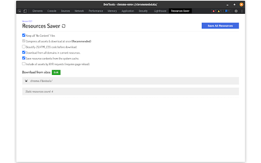Resources Saver screenshot 1