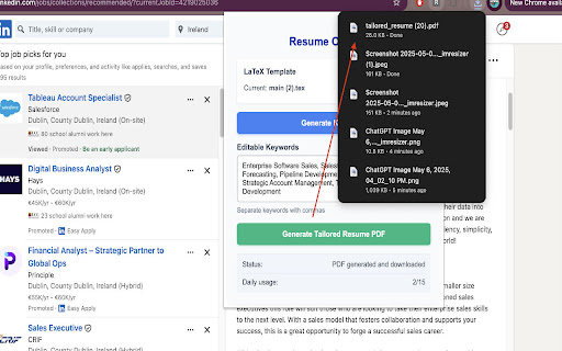 Resume Tailor screenshot 1
