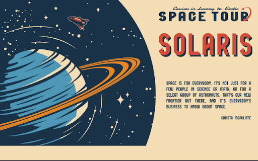 Retro Space Travel Poster screenshot 1