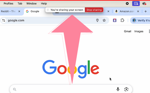 Reveal Tabs Under MS Teams Sharing Toolbar screenshot 1