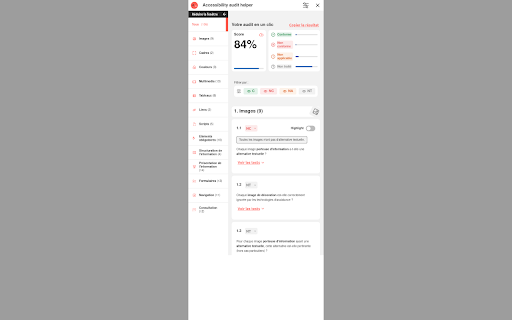 RGAA Checker screenshot 1