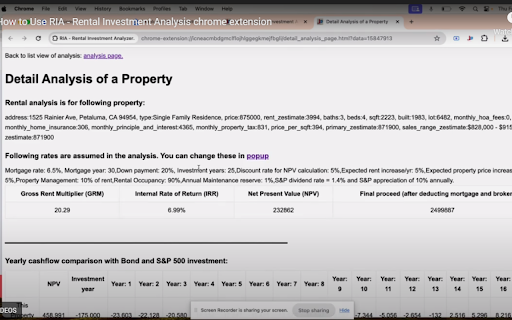 RIA - Rental Investment Analyzer. screenshot 1