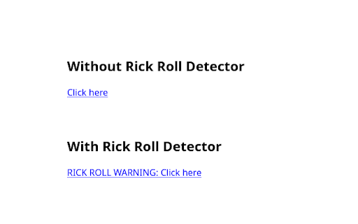 Rick Roll Detector screenshot 1