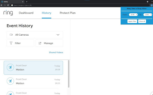 Ring: Time of Day filter screenshot 1