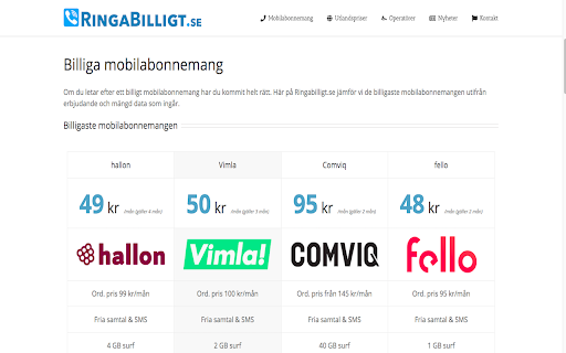 Ringa Billigt screenshot 1
