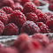 Ripe red raspberries logo