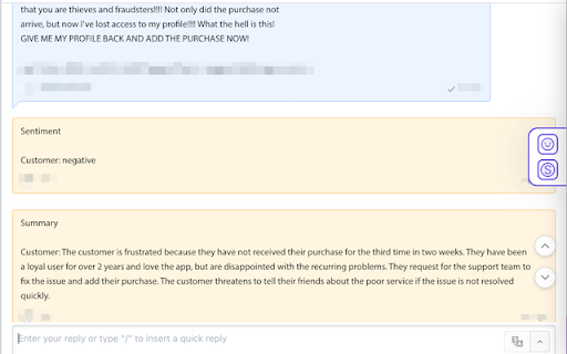 Rivelio AI: Sentiment Analysis and Conversation Summary screenshot 1