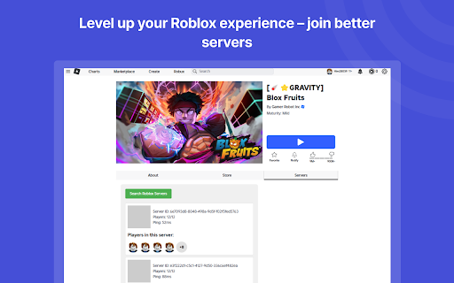 Roblox Server Finder screenshot 1