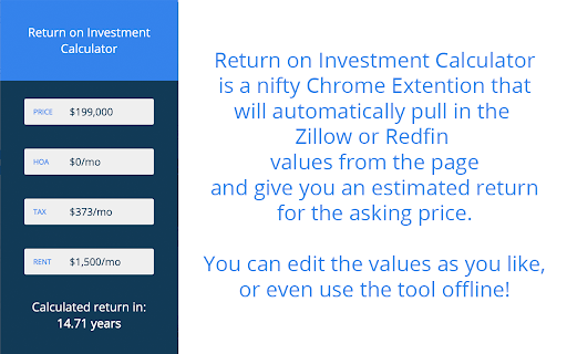 RoI Calculator for Real Estate screenshot 1