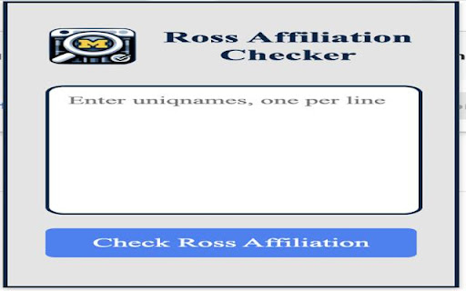 Ross Affiliation Checker screenshot 1
