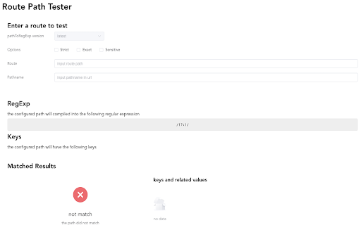 route-path-tester screenshot 1