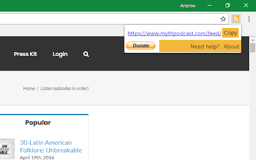 RSS Finder screenshot 1