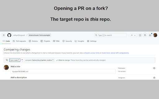 Safe Pull Request screenshot 1