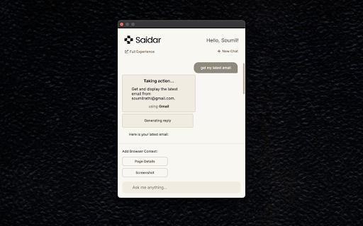 Saidar screenshot 1