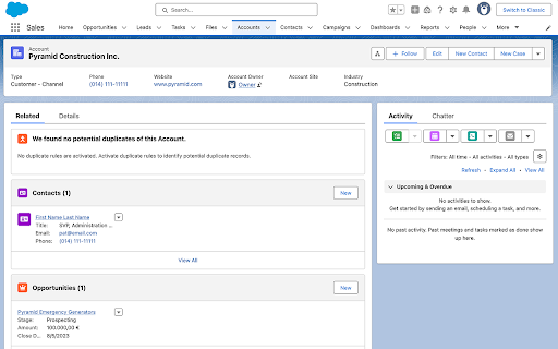 Salesforce Lightning/Classic Switcher screenshot 1