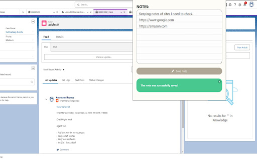 Salesforce Record Notes screenshot 1