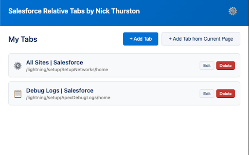 Salesforce Relative Tabs screenshot 1