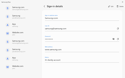 Samsung Pass screenshot 1