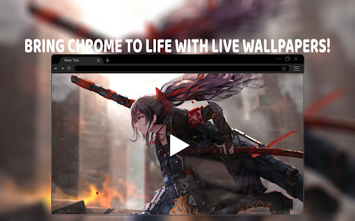Samurai Anime Girl Live Wallpaper screenshot 1