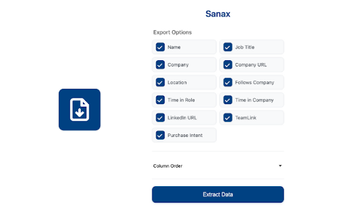 Sanax | LinkedIn Sales Navigator Extractor screenshot 1