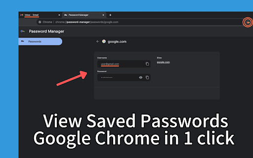 Saved passwords screenshot 1