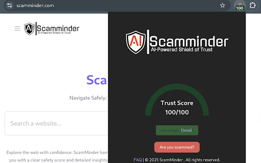 ScamMinder - AI-Powered Shield of Trust screenshot 1