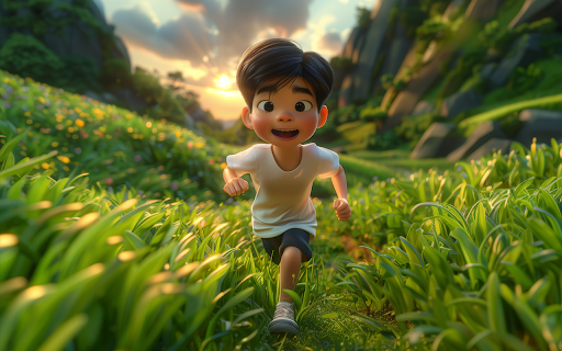 scene with young children playing nature outdoors screenshot 1