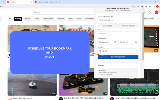 Schedule Bookmarker screenshot 1