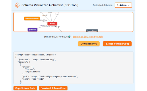 Schema Visualizer Alchemist (SEO Tool) screenshot 1