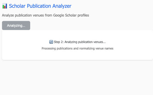 Scholar Publication Analyzer screenshot 1