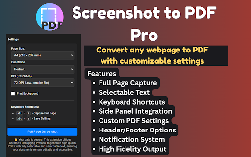 Screenshot to PDF Pro - Full Page Converter screenshot 1