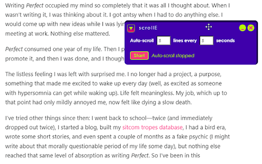 scrollE screenshot 1