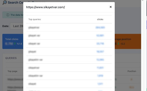 Search Console Summary screenshot 1