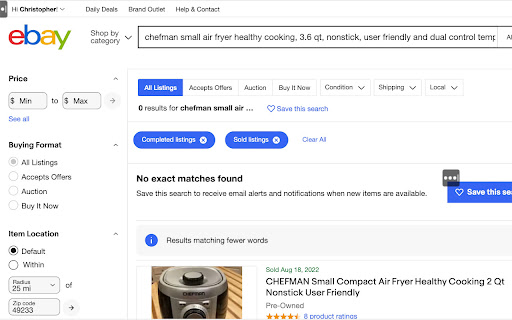 Search Ebay Sold screenshot 1