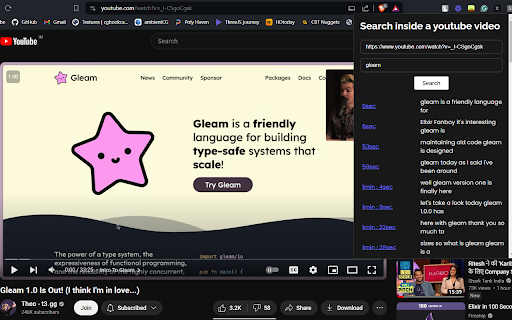 Search inside a YT video screenshot 1