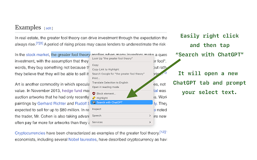 Search with ChatGPT screenshot 1